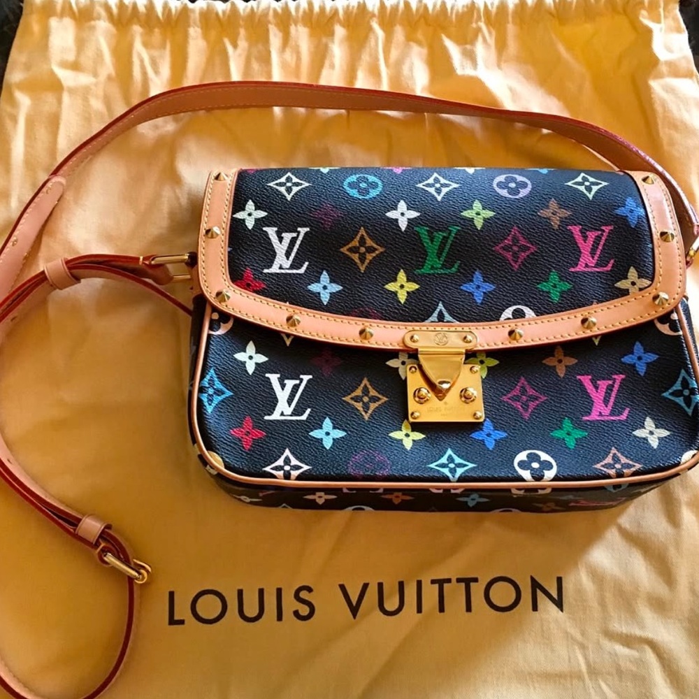 💎✨GORGEOUS✨💎LOUIS VUITTON MULTICOLOR CROSSBODY MURAKAMI SOLOGNE - Picture 10 of 10